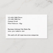 Carte De Visite Services de peinture et de collision automobile (Dos)