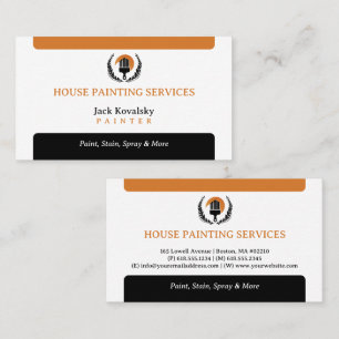 Carte De Visite Services de peinture maison Paint Rollel
