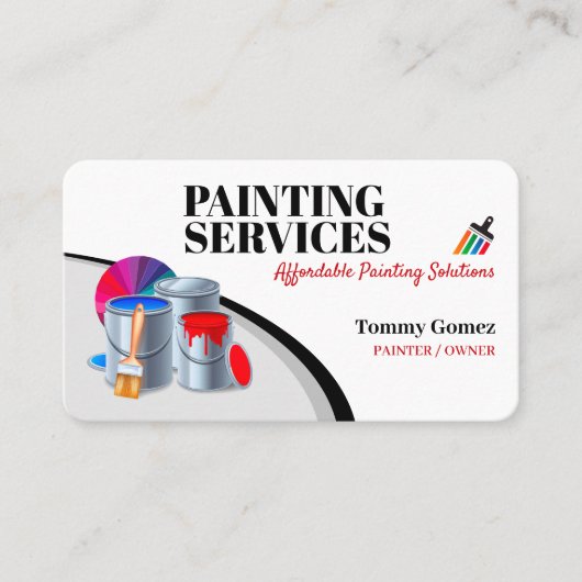 Carte De Visite Services de peinture | Paint Rollers (Devant)