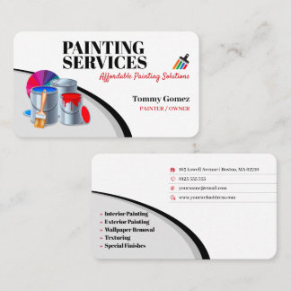 Carte De Visite Services de peinture | Paint Rollers