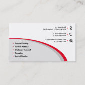 Carte De Visite Services de peinture | Paint Rollers (Dos)
