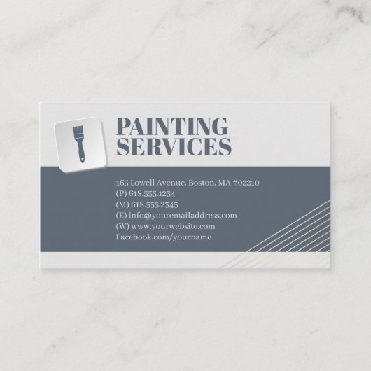 Carte De Visite Services de peinture | Paint Rollers (Dos)