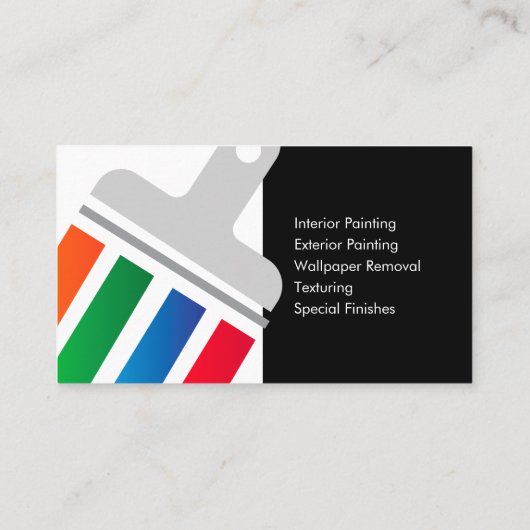 Carte De Visite Services de peinture | Peintre (Dos)