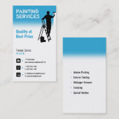 Carte De Visite Services de peinture | Peintre au travail (Devant / Derrière)