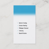 Carte De Visite Services de peinture | Peintre au travail (Dos)