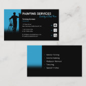 Carte De Visite Services de peinture | Peintre au travail (Devant / Derrière)