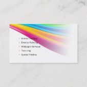 Carte De Visite Services de peinture | Peintre au travail (Dos)