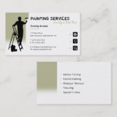 Carte De Visite Services de peinture | Peintre au travail (Devant / Derrière)