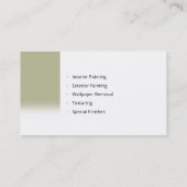 Carte De Visite Services de peinture | Peintre au travail (Dos)