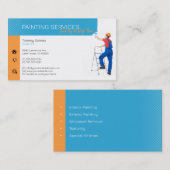 Carte De Visite Services de peinture | Peintre au travail (Devant / Derrière)