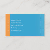 Carte De Visite Services de peinture | Peintre au travail (Dos)