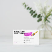 Carte De Visite Services de peinture | Peintre au travail (Debout devant)