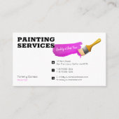 Carte De Visite Services de peinture | Peintre au travail (Devant)