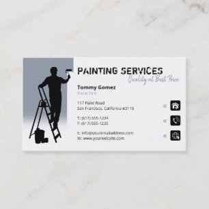 Carte De Visite Services de peinture Peintre au travail