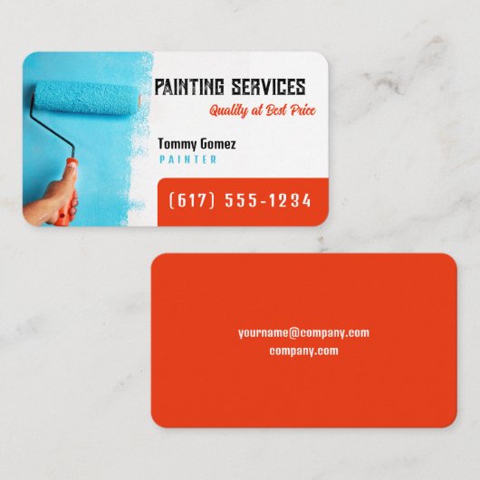Carte De Visite Services de peinture | Peintres (Devant / Derrière)