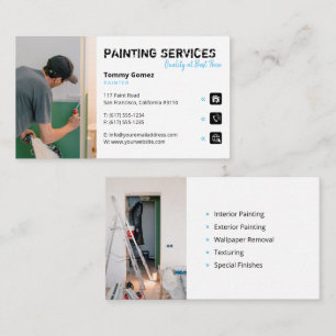 Carte De Visite Services de peinture   Peintres
