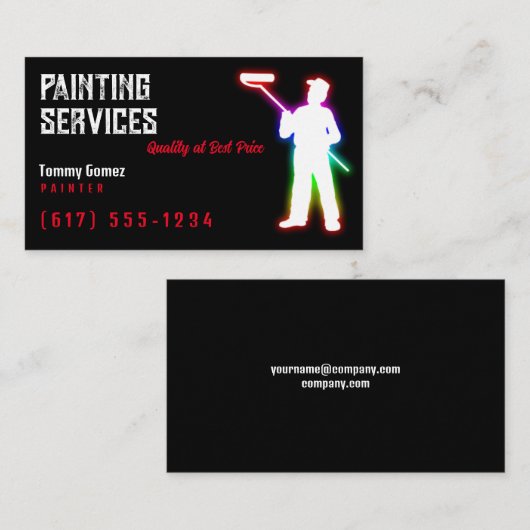 Carte De Visite Services de peinture | Peintres (Devant / Derrière)