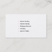 Carte De Visite Services de peinture | Peintres (Dos)
