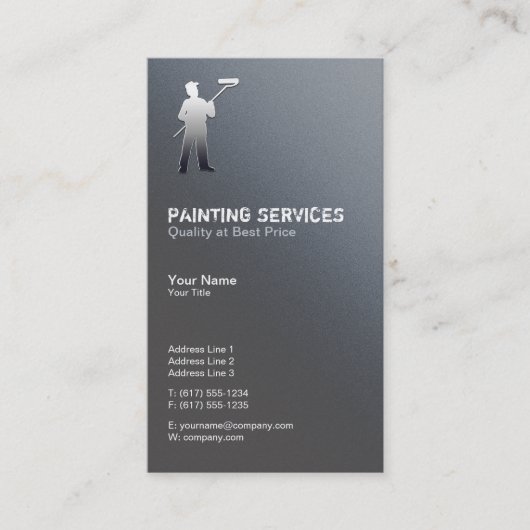Carte De Visite Services de peinture | Peintres Argent (Devant)
