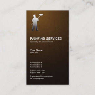 Carte De Visite Services de peinture   Peintres Brown