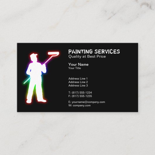 Carte De Visite Services de peinture | Peintres Noirs (Devant)