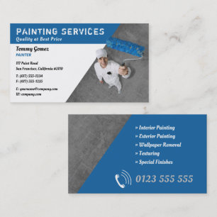 Carte De Visite Services de peinture   Peintres professionnels