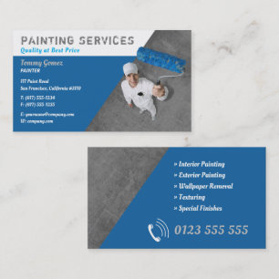 Carte De Visite Services de peinture Peintres professionnels