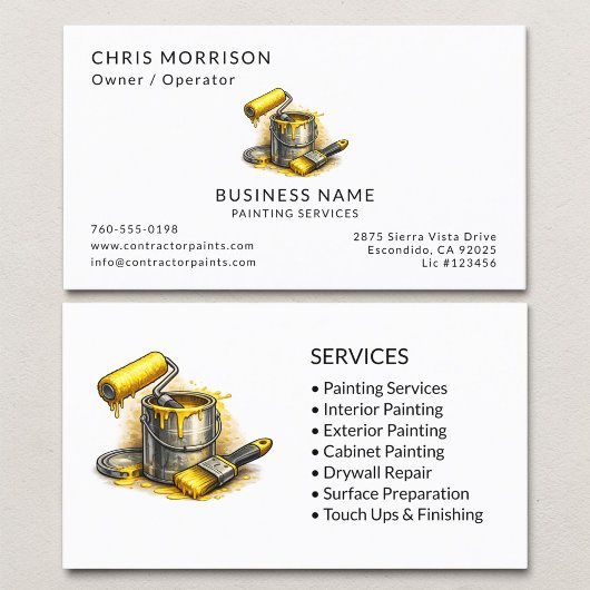 Carte De Visite Services de peinture professionnel