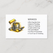 Carte De Visite Services de peinture professionnel (Dos)