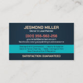 Carte De Visite Services de peinture professionnelle - Bus pour pe (Dos)