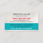 Carte De Visite Services de peinture professionnelle - Bus pour pe (Dos)