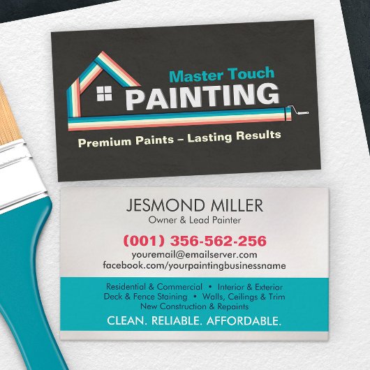 Carte De Visite Services de peinture professionnelle - Bus pour pe