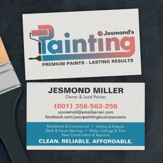 Carte De Visite Services de peinture professionnelle - Bus pour pe