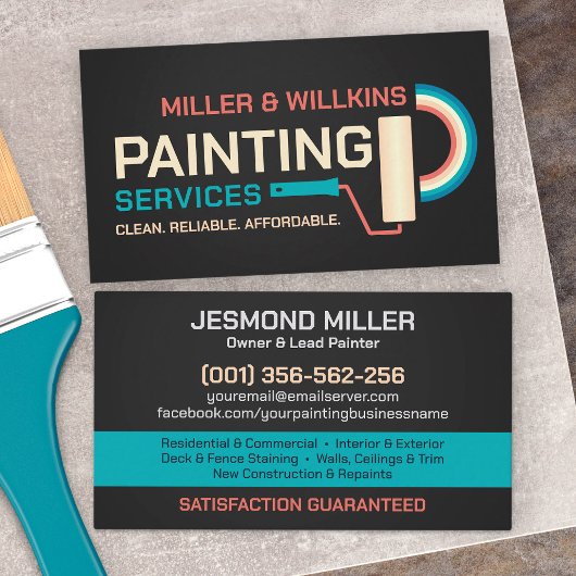 Carte De Visite Services de peinture professionnelle - Bus pour pe