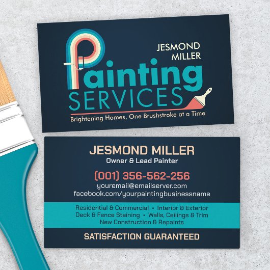 Carte De Visite Services de peinture professionnelle - Bus pour pe