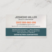 Carte De Visite Services de peinture professionnelle - Bus pour pe (Dos)