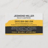 Carte De Visite Services de peinture professionnelle - Peintre de  (Dos)