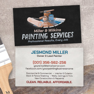 Carte De Visite Services de peinture professionnelle - Peintre de 