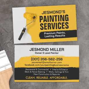 Carte De Visite Services de peinture professionnelle - Peintre de 