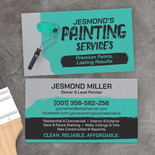 Carte De Visite Services de peinture professionnelle - Peintre de 