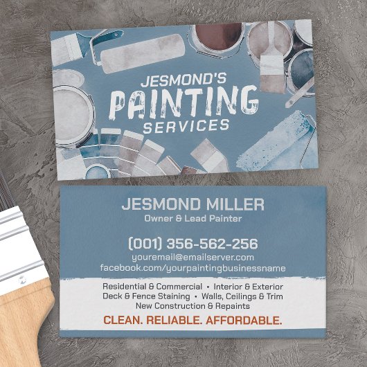Carte De Visite Services de peinture professionnelle - Peintre de