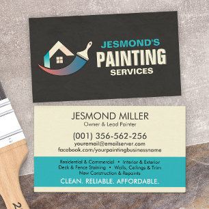 Carte De Visite Services de peinture professionnelle - Peintre de 