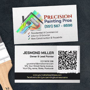 Carte De Visite Services de peinture professionnelle - Peintre de 