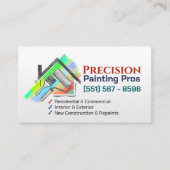 Carte De Visite Services de peinture professionnelle - Peintre en  (Devant)