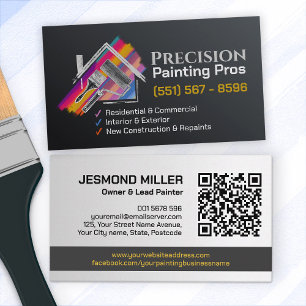 Carte De Visite Services de peinture professionnelle - Peintre en