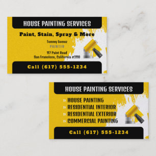 Carte De Visite Services de peinture professionnelle   Peinture