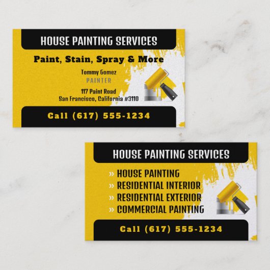 Carte De Visite Services de peinture professionnelle | Peinture (Devant / Derrière)