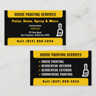 Carte De Visite Services de peinture professionnelle   Peinture