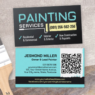 Carte De Visite Services de peinture professionnels - Peintre en b