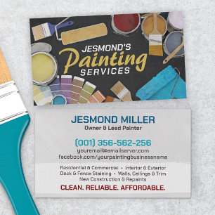 Carte De Visite Services de peinture professionnels - Peintre en b